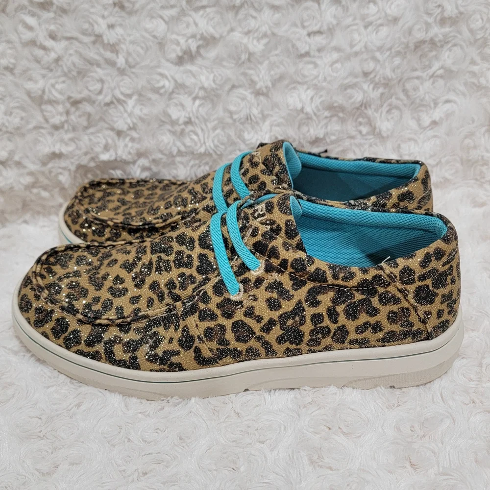 Ariat Youth Kid's 3 Hilo Washed Animal Print Slip On Shoe Loafer NEW